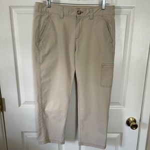 Eddie Bauer capris, tan, size 10